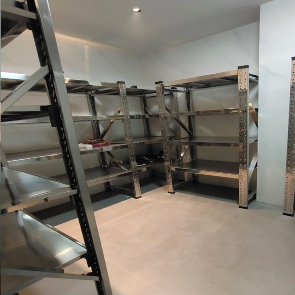 4-Shelf Heavy Duty Equipment Rack for Audio Gear, Cables, and Music Studio Accessories