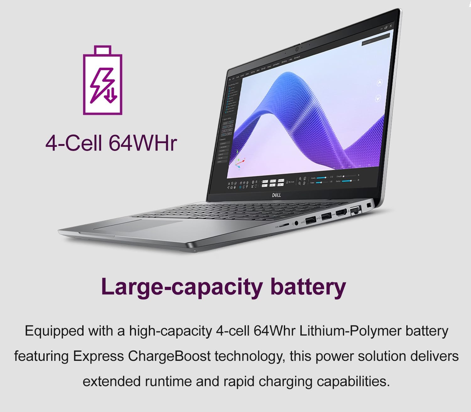 Dell Precision 3591 Mobile Workstation AI PC Laptop (15.6' FHD, Intel 16-Core Ultra 7 165H, 64GB DDR5 RAM, 2TB SSD, NVIDIA RTX 1000 Ada 6GB) for Business, Engineer, Thunderbolt 4, IST HUB, Win 11 Pro