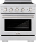 ZLINE 30 in. 4.2 cu. ft. Paramount Induction Range with 4 Element Cooktop and Electric Convection Oven in Satin Stainless Steel (SINRS-30)