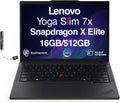 Lenovo Yoga Slim 7X Copilot PC Laptop 14.5' Touchscreen OLED 3K 1000 nits Display (Snapdragon X Elite X1E-78-100, 16GB LPDDR5X, 512GB SSD, Backlit KB, WiFi 7, Win 11 Home) w/DKZ USB Port Expander