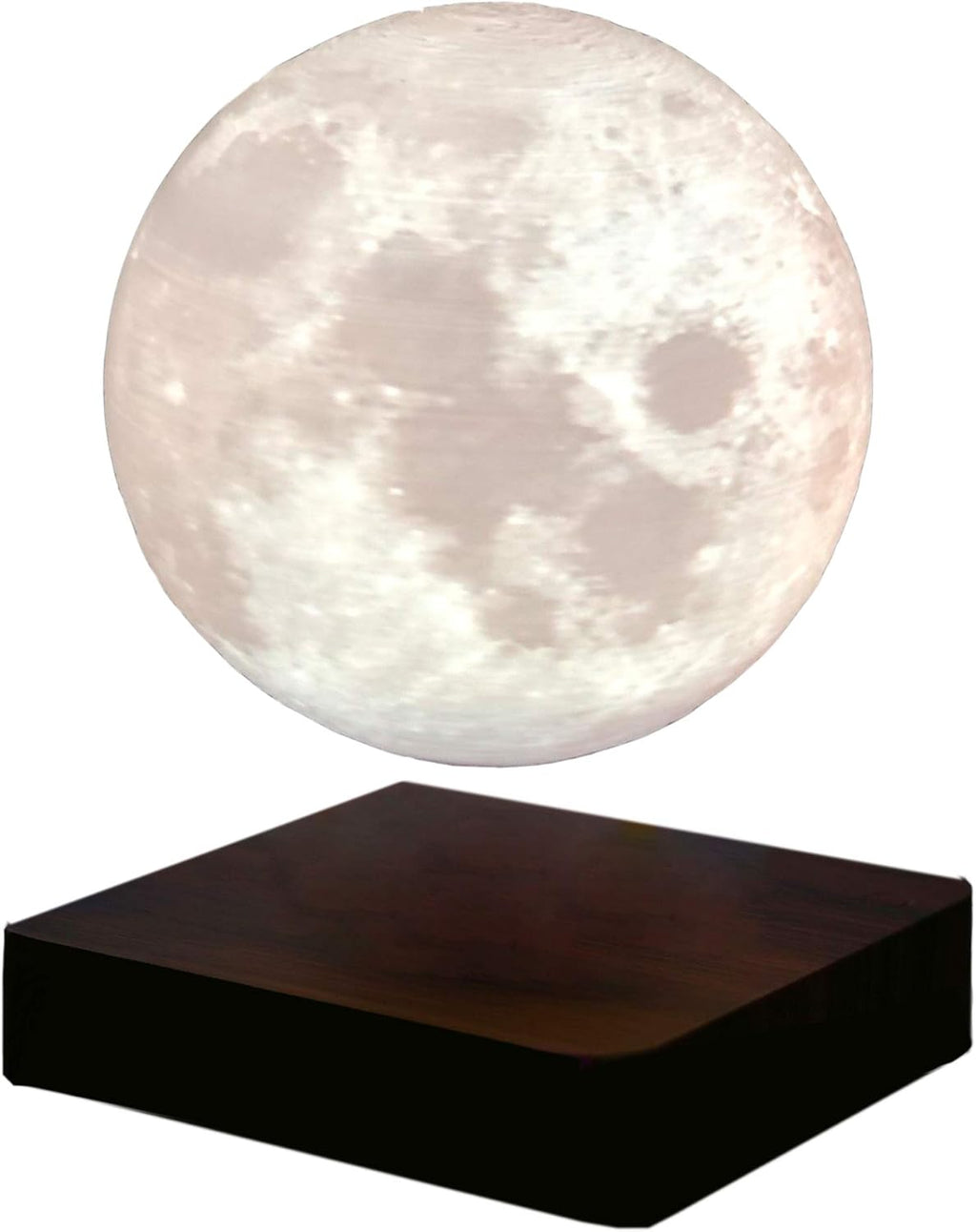 Night Light Moon Light Magnetic Floating Planet Lamp Interior 3D Print LED Bedside Nursing Creative Gift Table Lamp (18cm Moon)