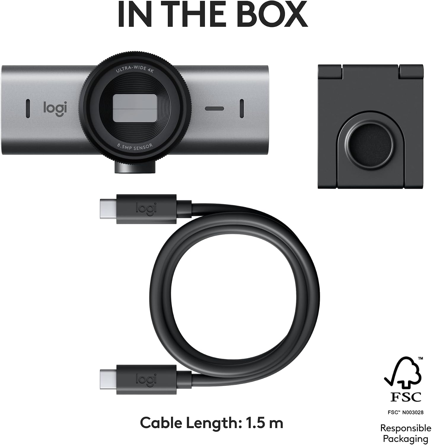 Logitech MX Brio Ultra HD 4K Webcam for Collaboration and Streaming, 1080p 60 FPS, Show Mode, Works with Microsoft Teams, Zoom, Google Meet, Nintendo Switch 2, Graphite