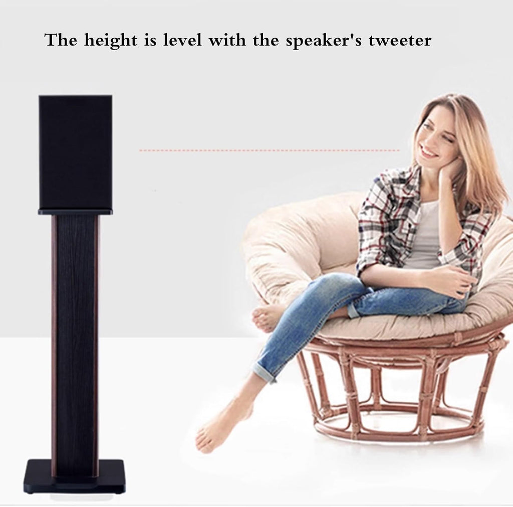 65/85cm Speaker Stands, Pair of Hi-Fi Floor Speaker Stands for Bookshelf Speakers, Studio Monitor Stands，Anti-Vibration Audio Equipment Rack(28 * 32 * 65cm)