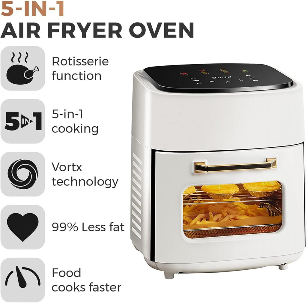 15L Digital Air Fryer Oven With Rapid Air Circulation Oil Free LED Screen Nonstick Basket 60-Minute Timer&Temperature 1400W Black (Color : Black)