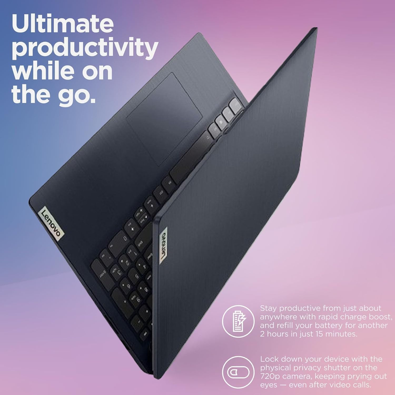 Lenovo 15.6' IdeaPad 1 Laptop | 20GB RAM | Dual Storage: 256GB SSD + 128GB eMMC | Wi-Fi 6 | USB-C | 1-Year Microsoft Office 365 | Intel Dual-Core | HD Display | Windows 11 | w/WOWPC Recovery USB
