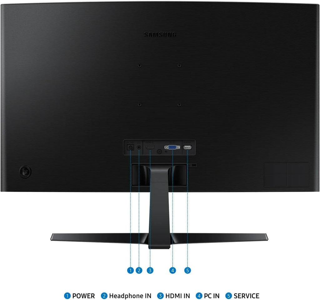 Samsung 27' S3 Series LED Curved Monitor, FHD(1920x1080), 100Hz, 4ms, AMD FreeSync Monitor, HDMI, Black, with HDMI Cable