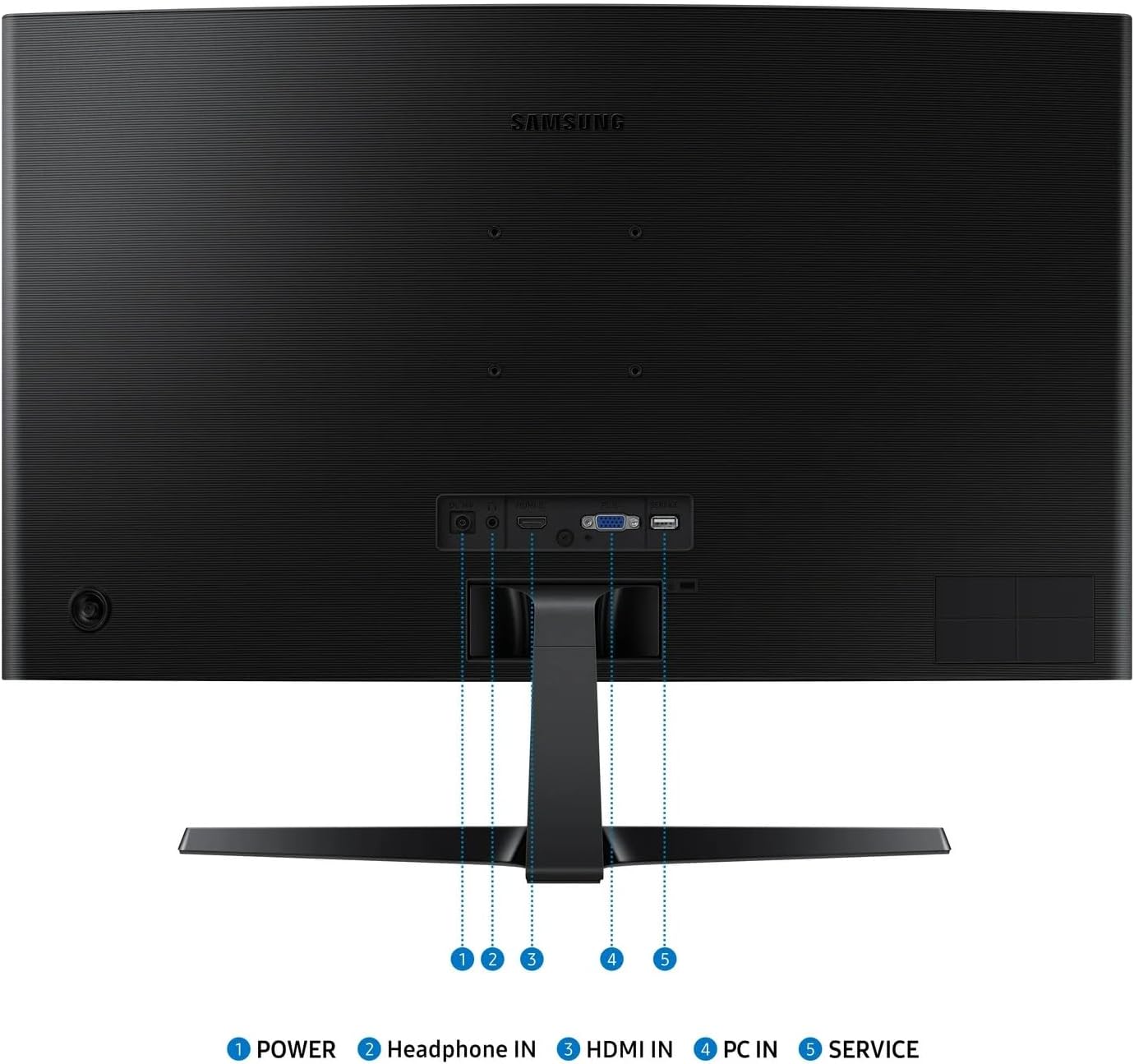 Samsung 27' S3 Series LED Curved Monitor, FHD(1920x1080), 100Hz, 4ms, AMD FreeSync Monitor, HDMI, Black, with HDMI Cable