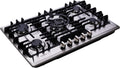 Gas Cooktop 30 Inch, Stainless Steel 5 Burners Gas Stovetop Built-in LPG/NG Convertible Gas Cooktop Dual Fuel Sealed Gas Stove