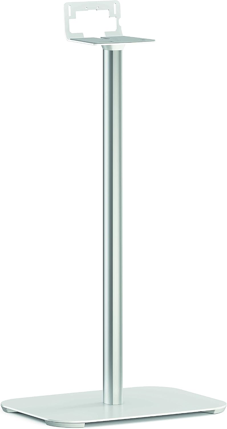 Vogel's Sound 3305 Universal Speaker Floor Stand | Max. 15 lbs (6.5 kg) | Height: 29.5 inch | Also fits Sonos Five & Play:5 | Universal Compatibility | White | 1 Floor Stand