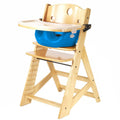 Keekaroo Height Right™ High Chair with Infant Insert & Tray, Natural/Aqua, ONE Size (0051404KR-0002)