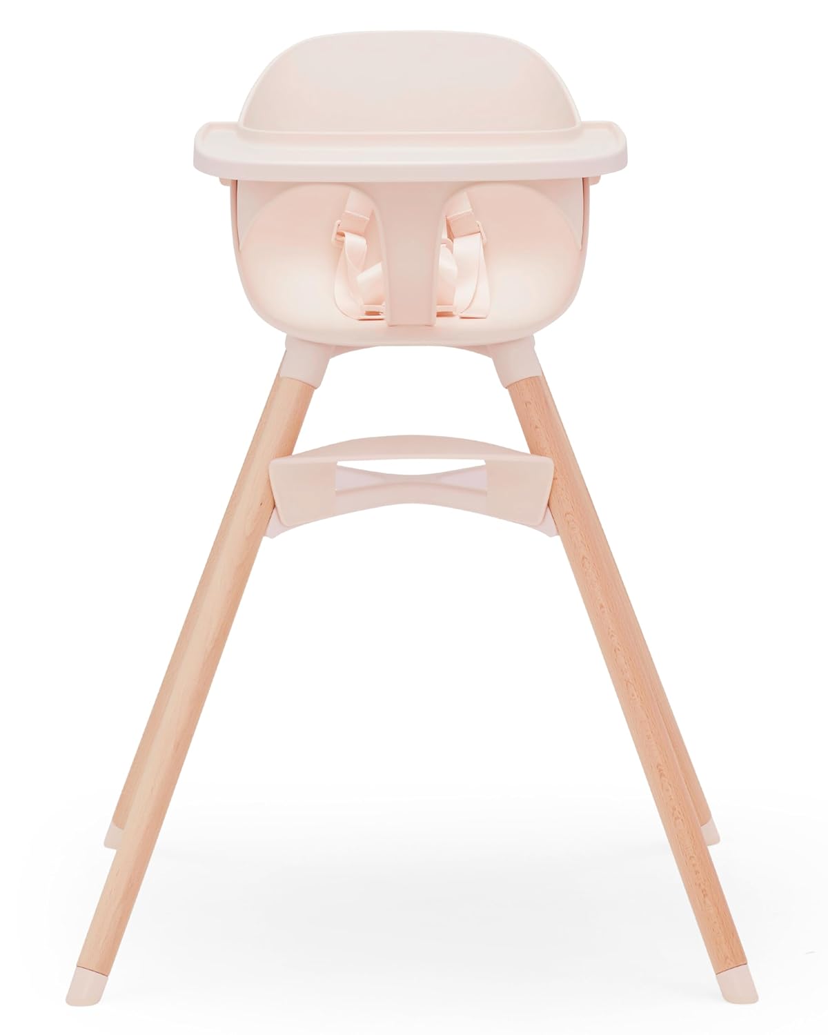 Lalo The Chair Convertible 3-in-1 High Chair for Babies & Toddlers, Dishwasher Safe Tray, Adjustable Footrest, Grapefruit