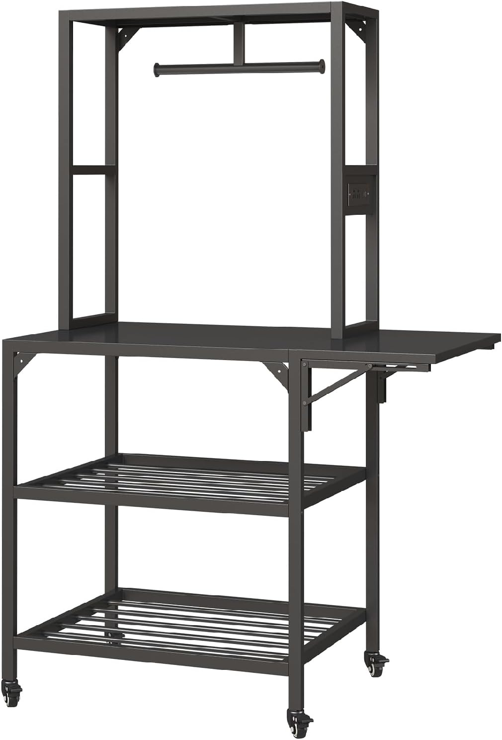 ZeHuoGe 3D Printer Stand, Heavy Duty 3D Printer Table Stand with Filament Storage Rack, T-Shaped Spools Holder Rack with Wheels,3D Printer Workbench for 3D Printing Studio