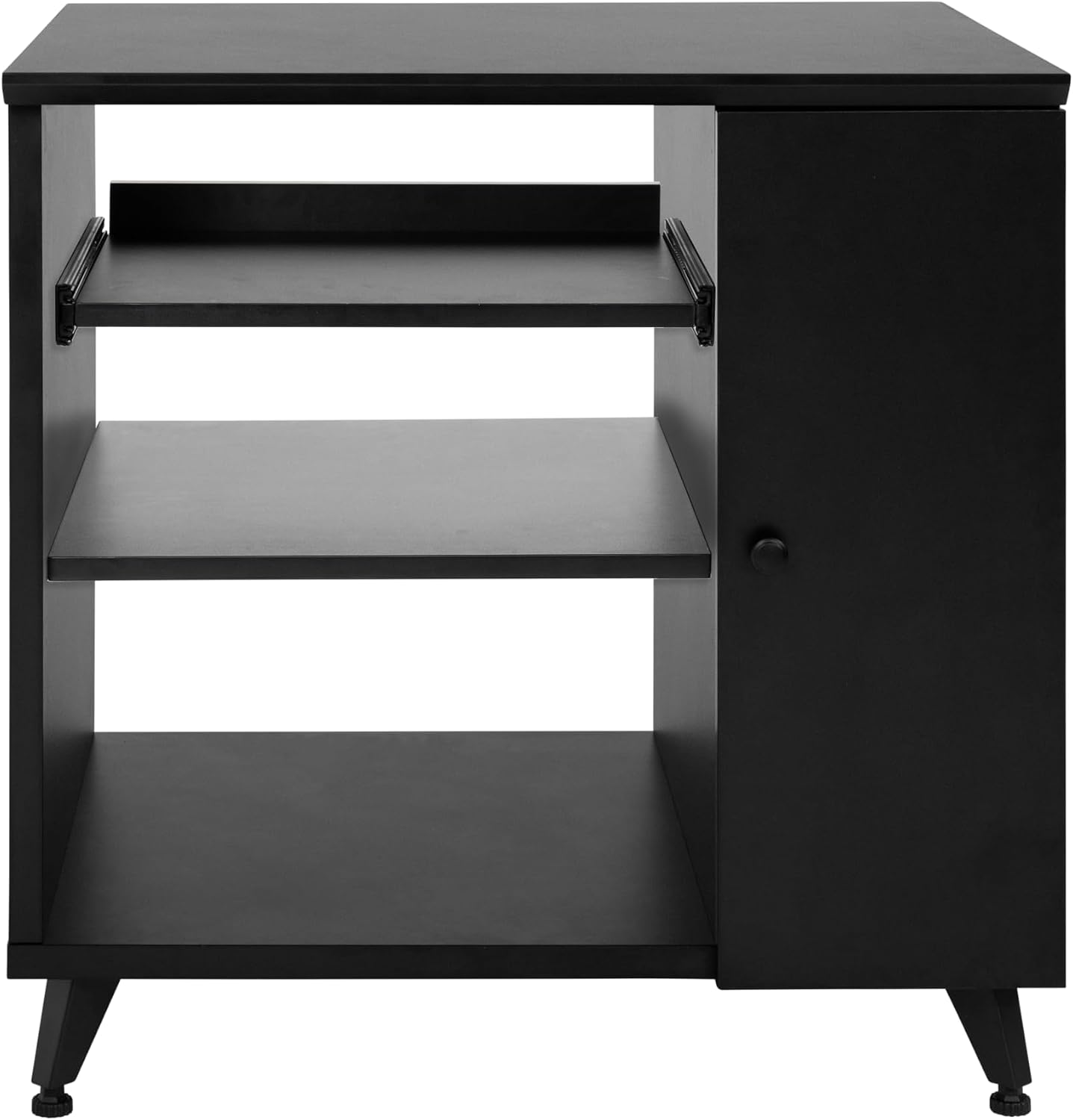 Gator Frameworks Elite Furniture Series Sidecar Cabinet with with Configurable Rack Space & Shelving, Black Finish (GFW-ELITESIDECAR-BLK)