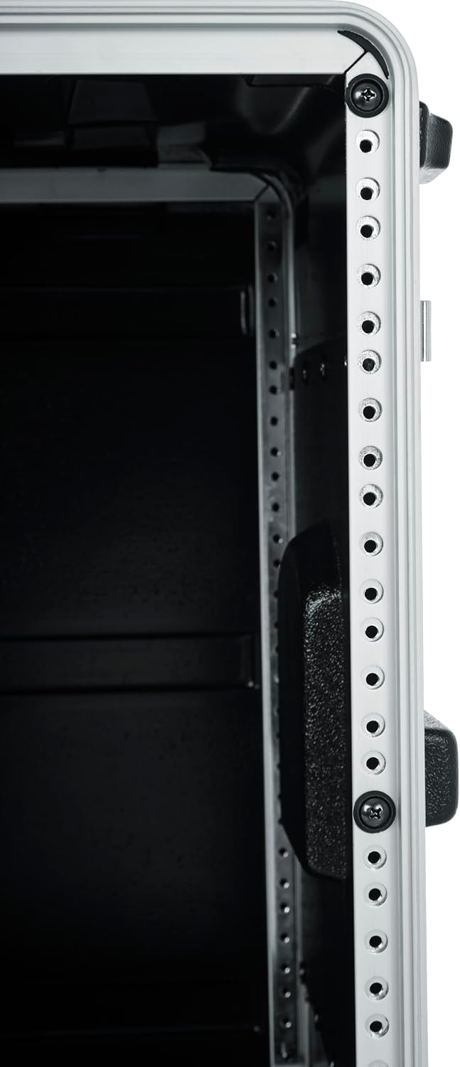 Gator Cases Lightweight Rolling Rack Case with Retractable Tow Handle and Recessed Wheels, 10U (GRR-10L)