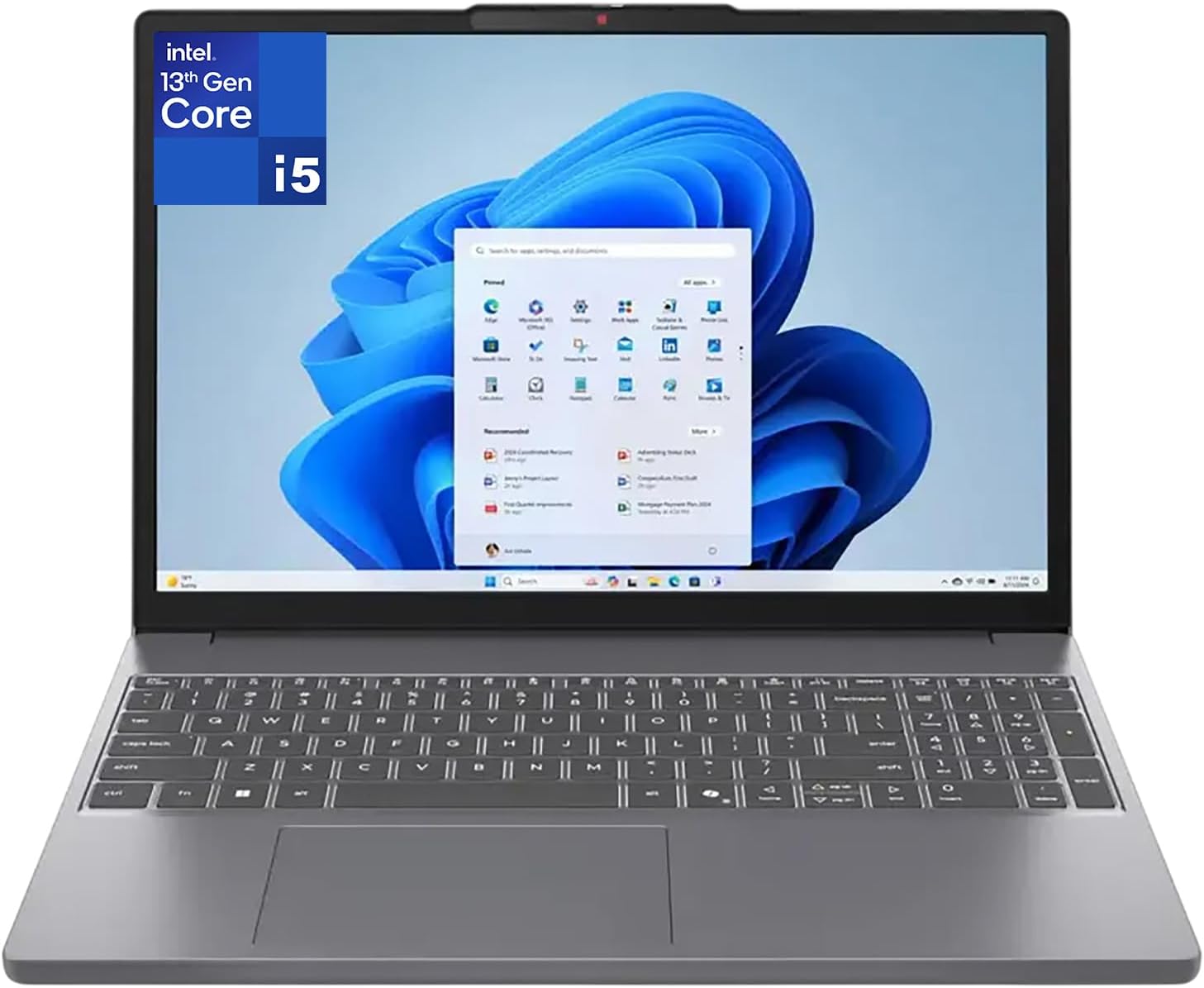 Lenovo IdeaPad Slim 3 Laptop 16' FHD+ Computer for Home Office, Intel 8-Core i5-13420H, 24GB DDR5 RAM, 1TB PCIe SSD, WiFi 6, Bluetooth 5.2, AI Copilot, Luna Grey, Windows 11 Home