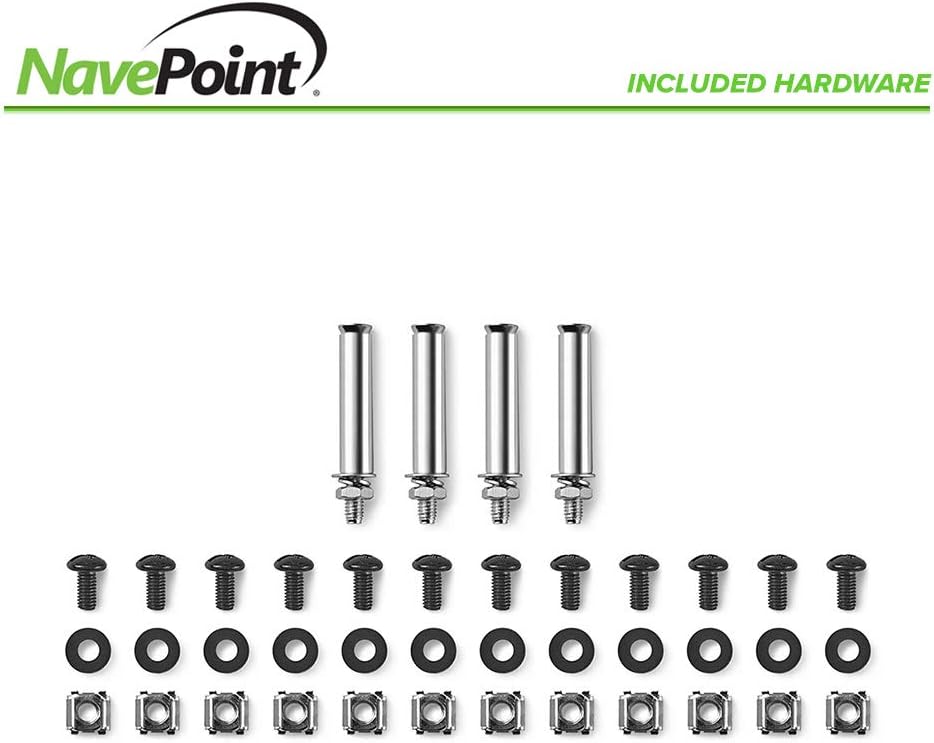 NavePoint 9U Side Load Wall Mount Network Rack, 22-Inch Depth, Wall Mount Equipment, Easy Rear Access to Equipment, Flexible Cable Management, Steel, Assembly and Mounting Hardware Included.