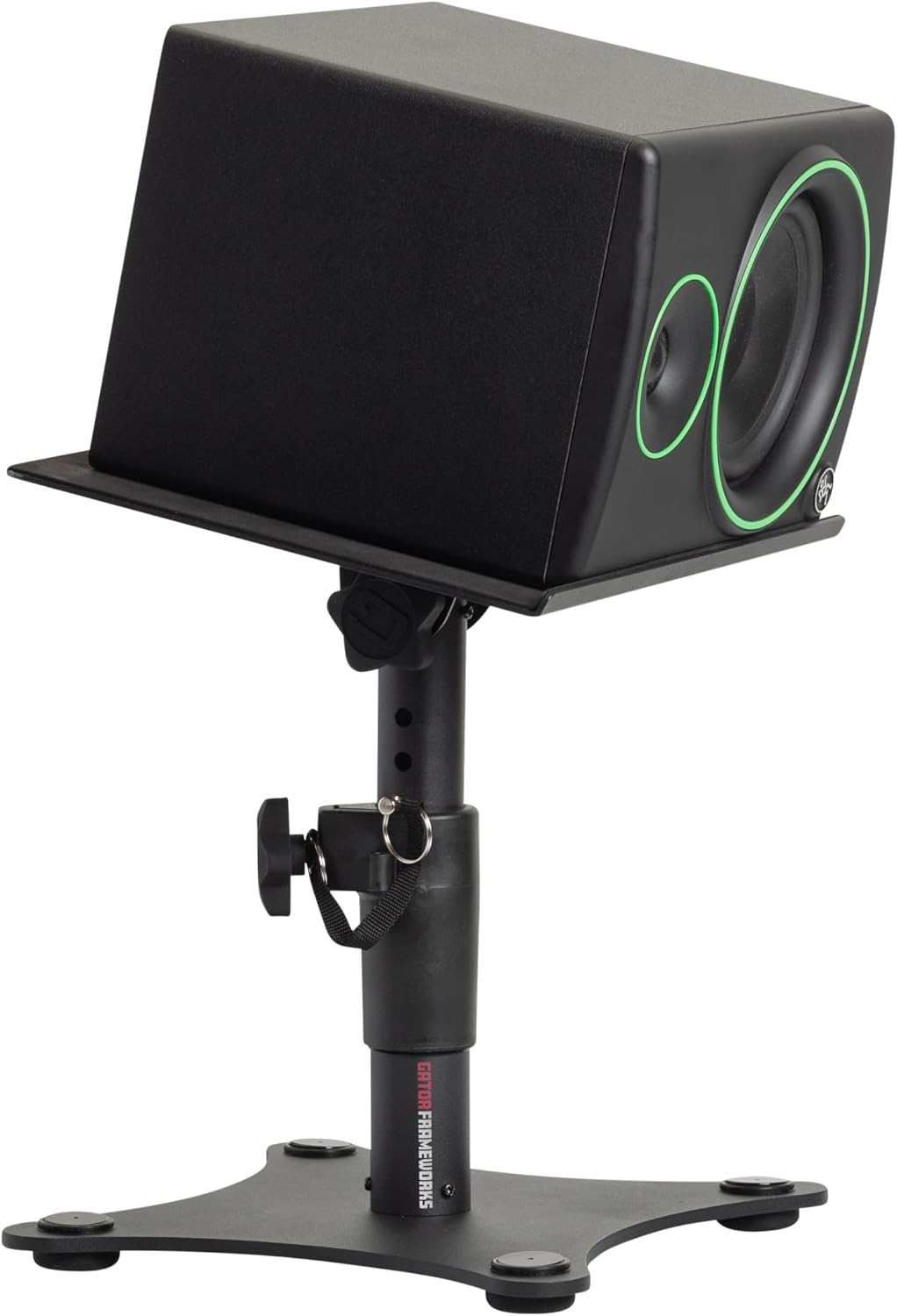 Gator Frameworks Desktop Studio Monitor and Speaker Stands with EVA Foam Padded Surface, Angle Adjustable from 0° to 15° – Set of 2 (GFWSPKSTMNDSK)