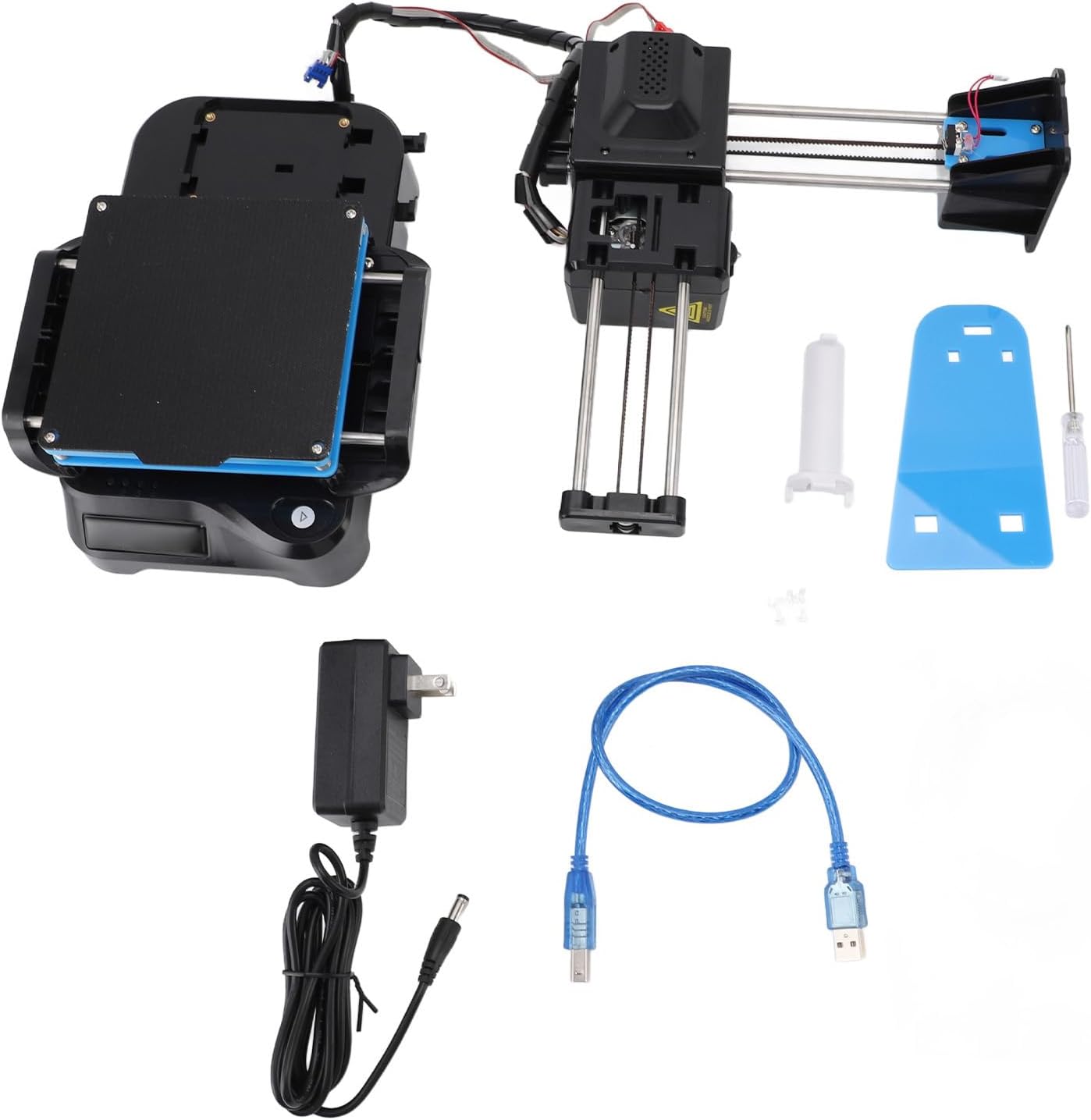 Small 3D Printer, Supports Various 1.75mm 3D Filaments 3D Printing Machine Fast Heating Portable Compact PLA TPU 1.75mm Filament Format (EU Plug)