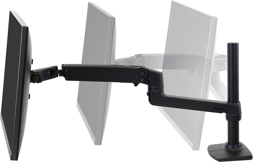 Ergotron – LX Monitor Arm, Single Monitor Desk Mount – fits Flat Curved Ultrawide Computer Monitors up to 34 Inches, 7 to 25 lbs, VESA 75x75mm or 100x100mm – Tall Pole, Matte Black