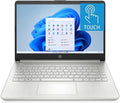 HP 14' HD Touchscreen Laptop, Windows 11, Intel Celeron Dual-Core Processor Up to 2.60GHz, 4GB RAM, 64GB SSD, Webcam, Dale Sliver (Renewed)