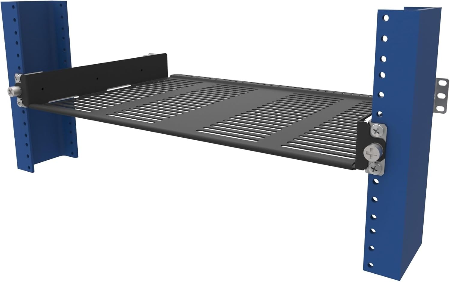 RackSolutions 1U 2 Post Rack Sliding Cantilever Half Shelf for 19 Inch Relay and Telco Racks