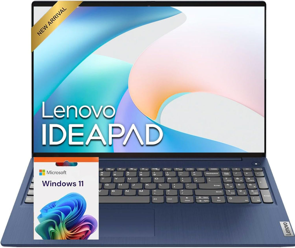 Lenovo IdeaPad Slim • 15.6' Business Laptop • 12GB DDR4RAM • 256GB SSD • Intel 4 Core Processor • Privacy Shutter • Dolby Audio • Copilot AI • Windows 11 Home