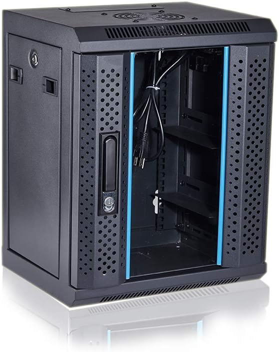 KENUCO SOHO Mini 10'' Rack for 10'' Patch Panels, Shelves, SOHO Active Components | Fan Not Included | NOT for 19'' Rack | 6U