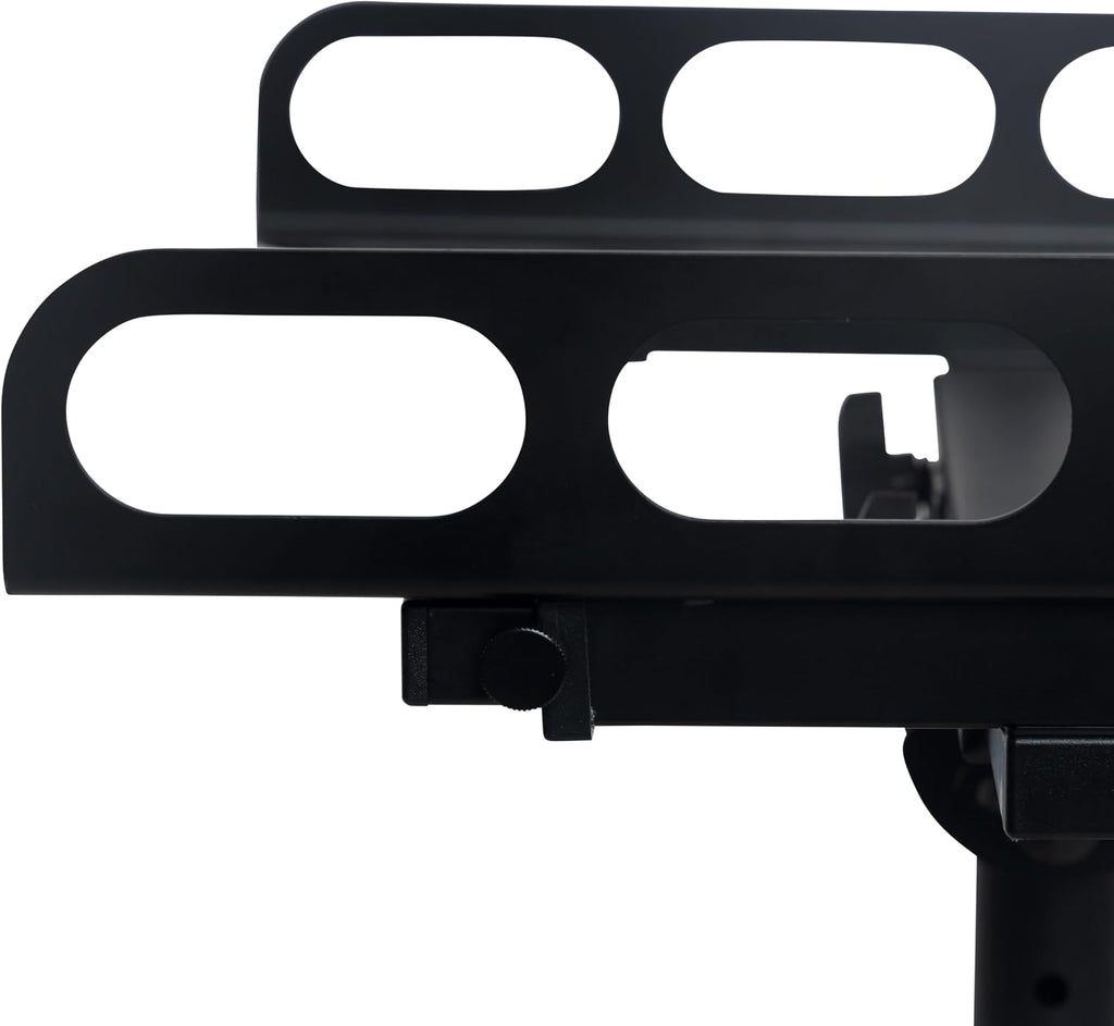 Gator Frameworks Adjustable Rolling Mixer Stand with Locking Casters and Headphone Hanging Rack, (GFW-MIXERCART-0400)