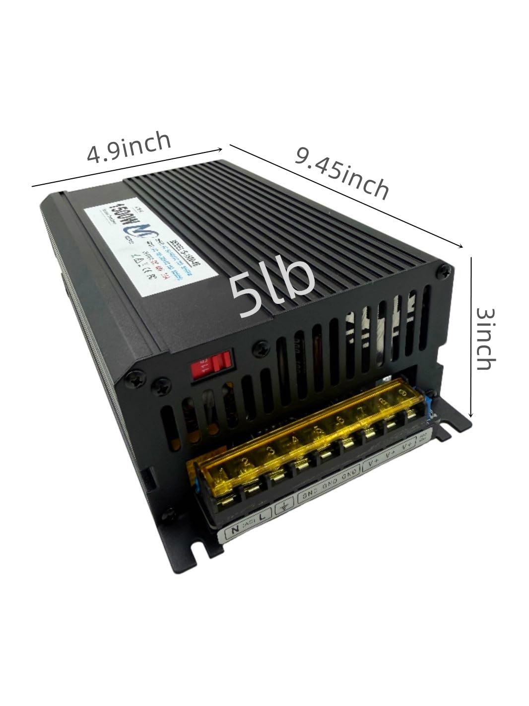 1500W Power Supply Adapter 110V/220 AC to DC 30V 50A Converter Power Supply Switch Transformer for Motor Pump CCTV Security Camera Car Stereo 3D Printer and More LED Device, 240*125*76mm, S-1500