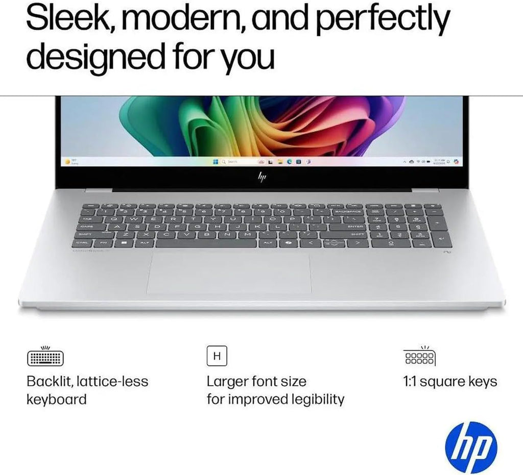 HP OmniBook 7 Laptop 17.3' FHD IPS Touch (400nits, 100% sRGB) Intel 8-core Ultra 7 258V (Up to 47 Tops) 32GB DDR5 4TB SSD for Designer Business Professional Backlit IR Camera Win11 ICP Hub