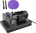 Lawn Mower Blade Sharpener, 1700 RPM 500W Lawnmower Blade Bench Grinder with 7-Inch 60 Grit & 2 Sheets for High-Lift Blades, Low-Lift Blades, Gator Blades 16.93 x 12.6 x 9.65 Inch
