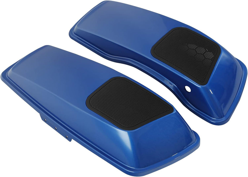HR3 Electric Blue Saddlebag Lids w/ 6'x9' Speaker Grills Compatible with 2014-later Harley Touring Road Glide Street Glide Ultra Limited Electra Glide Standard Models
