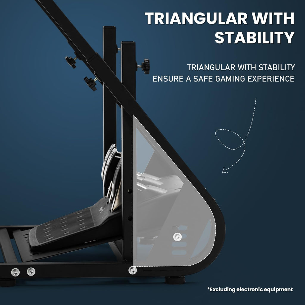 Supllueer Racing Simulator Cockpit with Comfort Gaming Seat&Monitor Stand Fit for Logitech GPRO G920,for Thrustmaster T300,for Fanatec,Adjustable Sim Race Mount No Steering Wheel Shifter Pedal Display