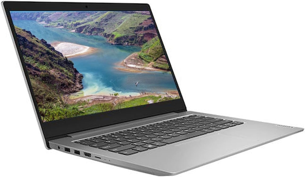 Lenovo IdeaPad 1, 14' Notebook, Full HD(1920 x 1080), AMD Athlon Silver 3050e Dual-core (2 Core) 1.40 GHz, 4 GB RAM, 128 GB SSD, Windows 11 Home, HDMI, Platinum Gray, EAT 64GB SD Card