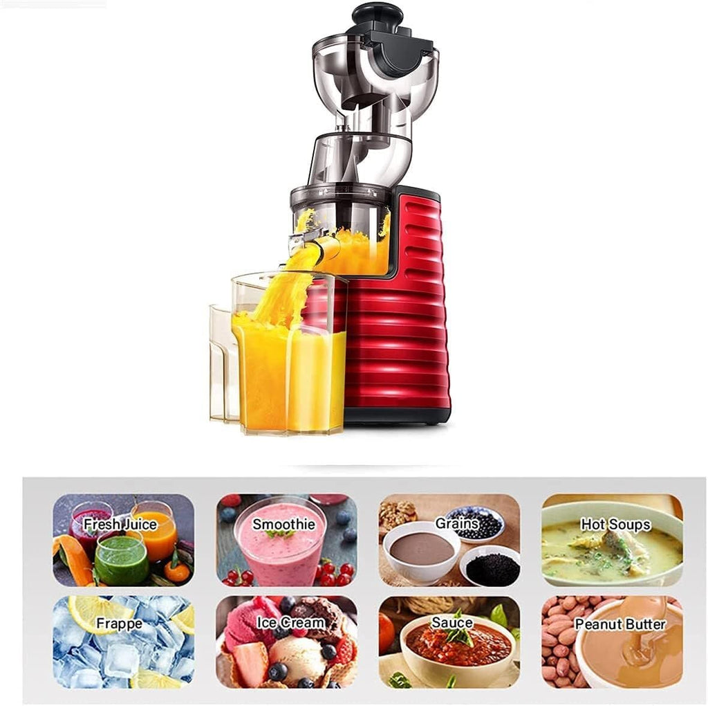 Juicer Machine, Fully Automatic Orange Juice Squeezer, Slow Masticating Juicer for Smoothies & Soy Milk, Easy to Clean, Household Desktop Blender