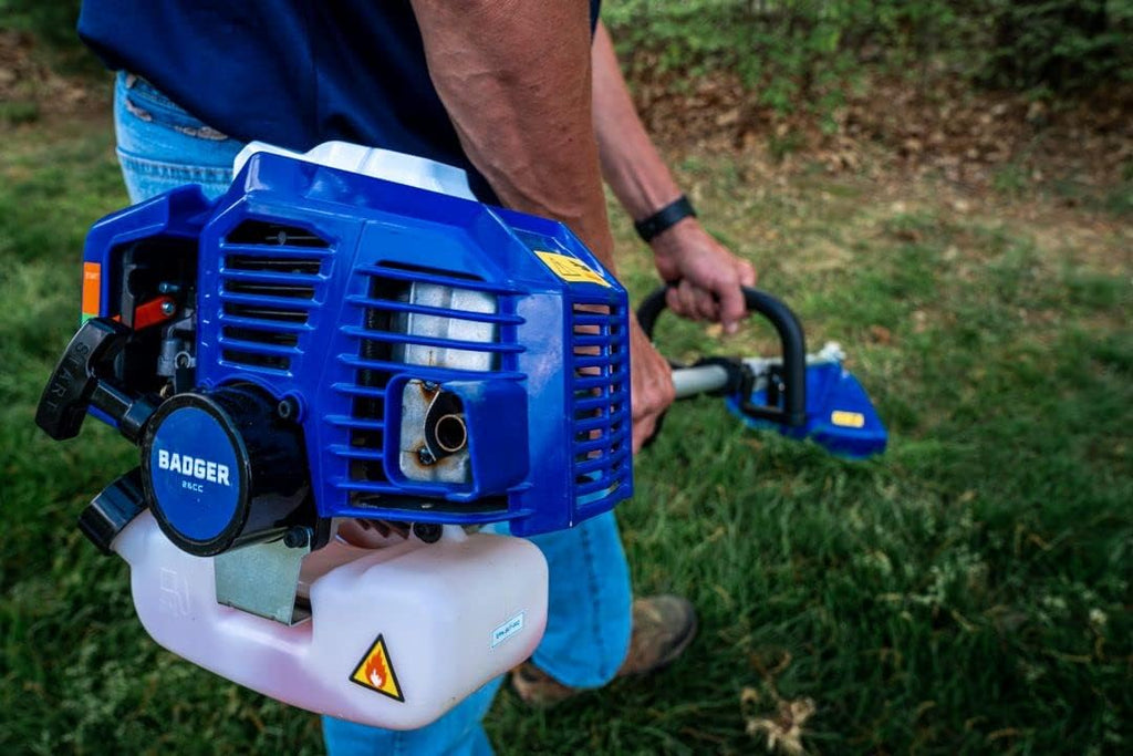 WILD BADGER POWER 26cc Weed Wacker Gas Powered, 3 in 1 String Trimmer/Edger 17'' with 10'' Brush Cutter,Rubber Handle & Shoulder Strap Included