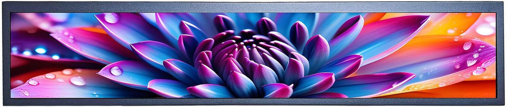 VSDISPLAY 24 Inch Digital Signage Advertising Display 1920x360 IPS Android11 Stretched Bar LCD Monitor Supports Auto Copy Autoplay for Marquee Supermarket Exhibition