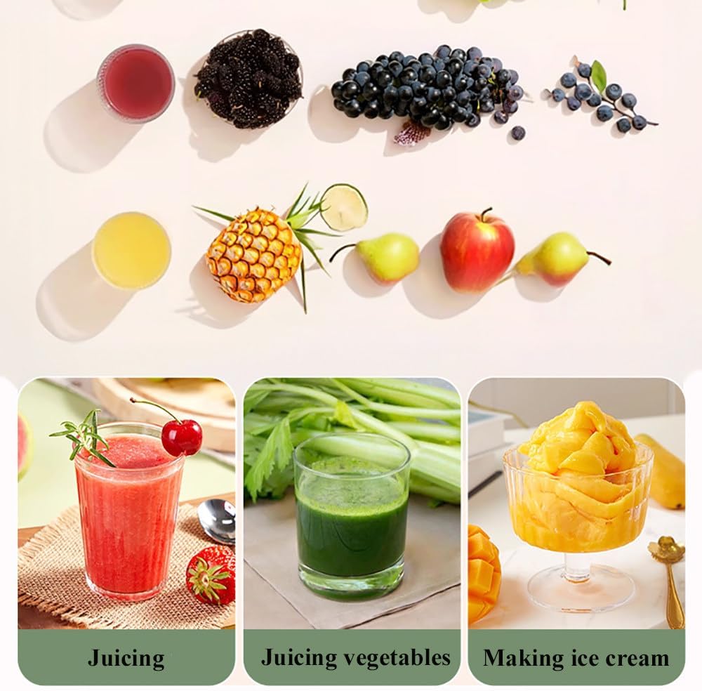 Cold Press Juicer,Juicer Machines Vegetable And Fruit,7cm Large Diameter Feed Trough,97% Pure Juice,5S Fast Juice Release,300W Slow Masticating Juicer,Easy To Clean,White