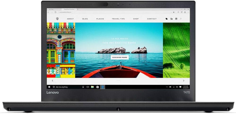 Lenovo ThinkPad T470 14' HD Business Laptop, Intel Core i5-6200U up to 2.8GHz, 8GB DDR4, 256GB PCIe SSD, Webcam, Wireless AC, Bluetooth, Thunderbolt, Fingerprint Reader, Windows 10 Professional