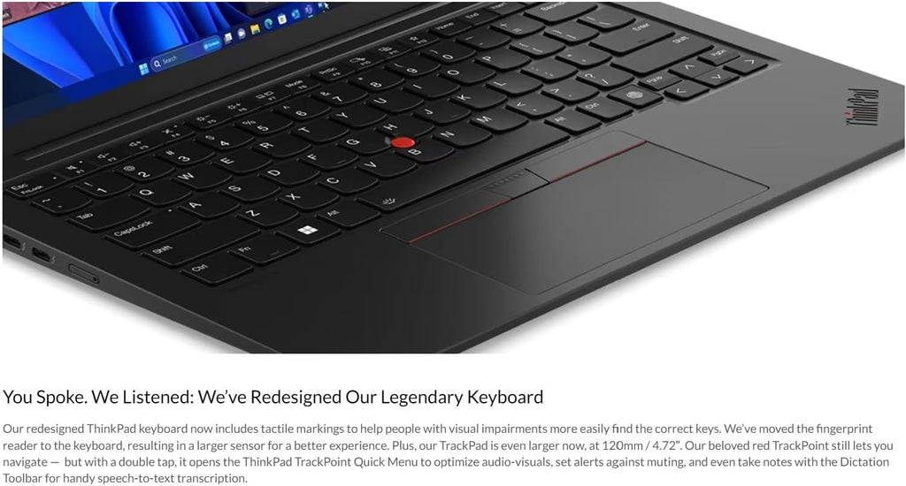 Lenovo Gen 12 ThinkPad X1 Carbon Laptop with Intel Ultra 7 165U vPro Processor, 14' OLED 2.8K Touchscreen, 64GB 6400MHz RAM, 2TB Gen4 Performance SSD, Haptic Touchpad, 2160P UHD Webcam, and Win 11 Pro