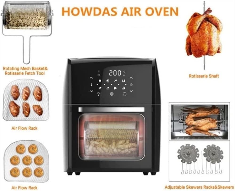 8-in-1 Air Fryer Oven, Electric Hot Airfryer Oven Oilless Cooker, 10.5 Quart Toaster Oven Air Fryer Combo, Digital LCD Touch Screen, Roast, Bake, Dehydrates