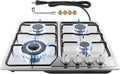 Gas Stove 24 inch, Propane Gas Cooktop Gas Stove 4 Burners for RVs, Motor Homes, NG LPG Convertible Gas Hob
