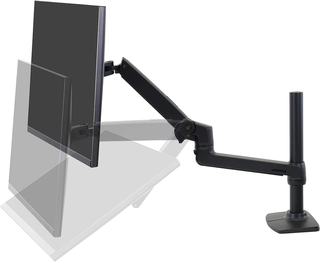 Ergotron – LX Monitor Arm, Single Monitor Desk Mount – fits Flat Curved Ultrawide Computer Monitors up to 34 Inches, 7 to 25 lbs, VESA 75x75mm or 100x100mm – Tall Pole, Matte Black
