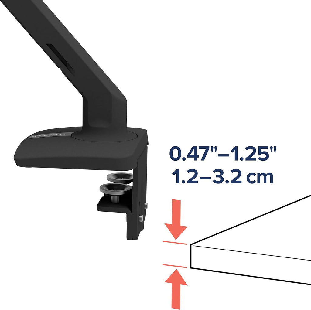 Ergotron – MXV Single Monitor Arm, VESA Desk Mount – for Monitors Up to 34 Inches, 7 to 20 lbs – Matte Black