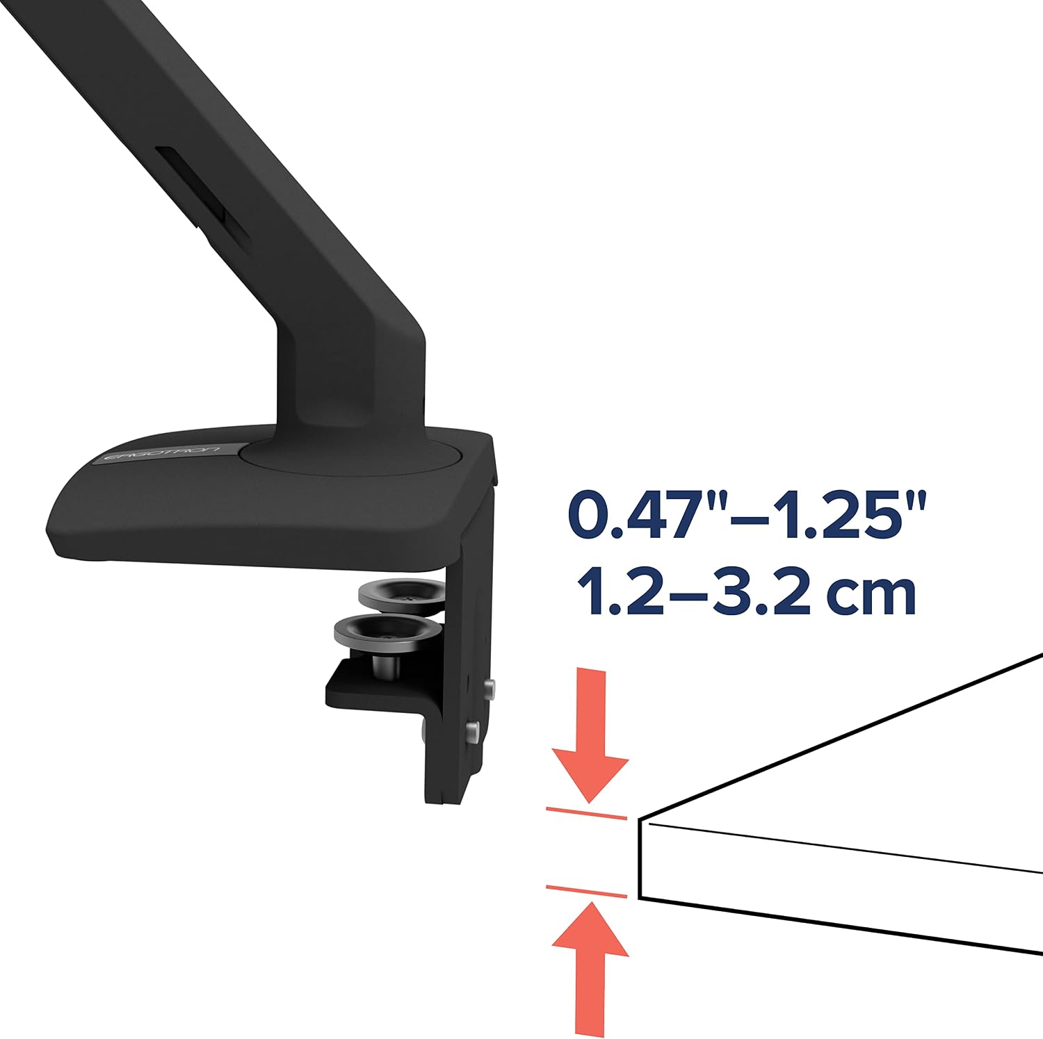 Ergotron – MXV Single Monitor Arm, VESA Desk Mount – for Monitors Up to 34 Inches, 7 to 20 lbs – Matte Black
