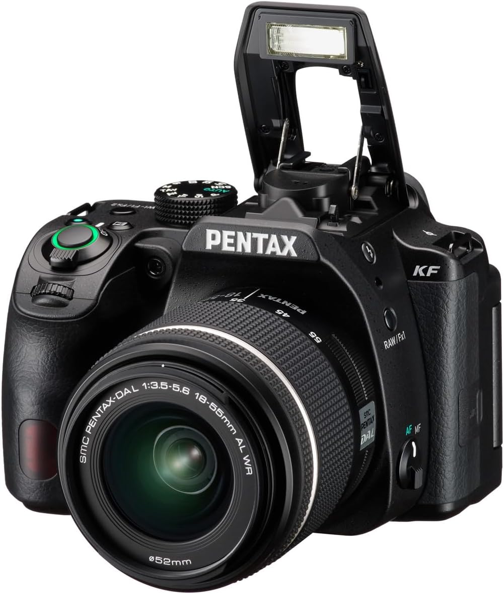 PENTAX KF APS-C Digital SLR Camera 18-55 WR kit with Dustproof, Weather-Resistant and Vari-Angle LCD Monitor, Black