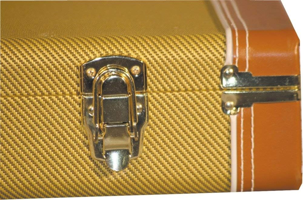 Gator Cases Deluxe Wood Case for Standard Electric Guitars, Fits Fender Stratocaster/Telecaster, Tweed (GW-ELECTRIC-TW)