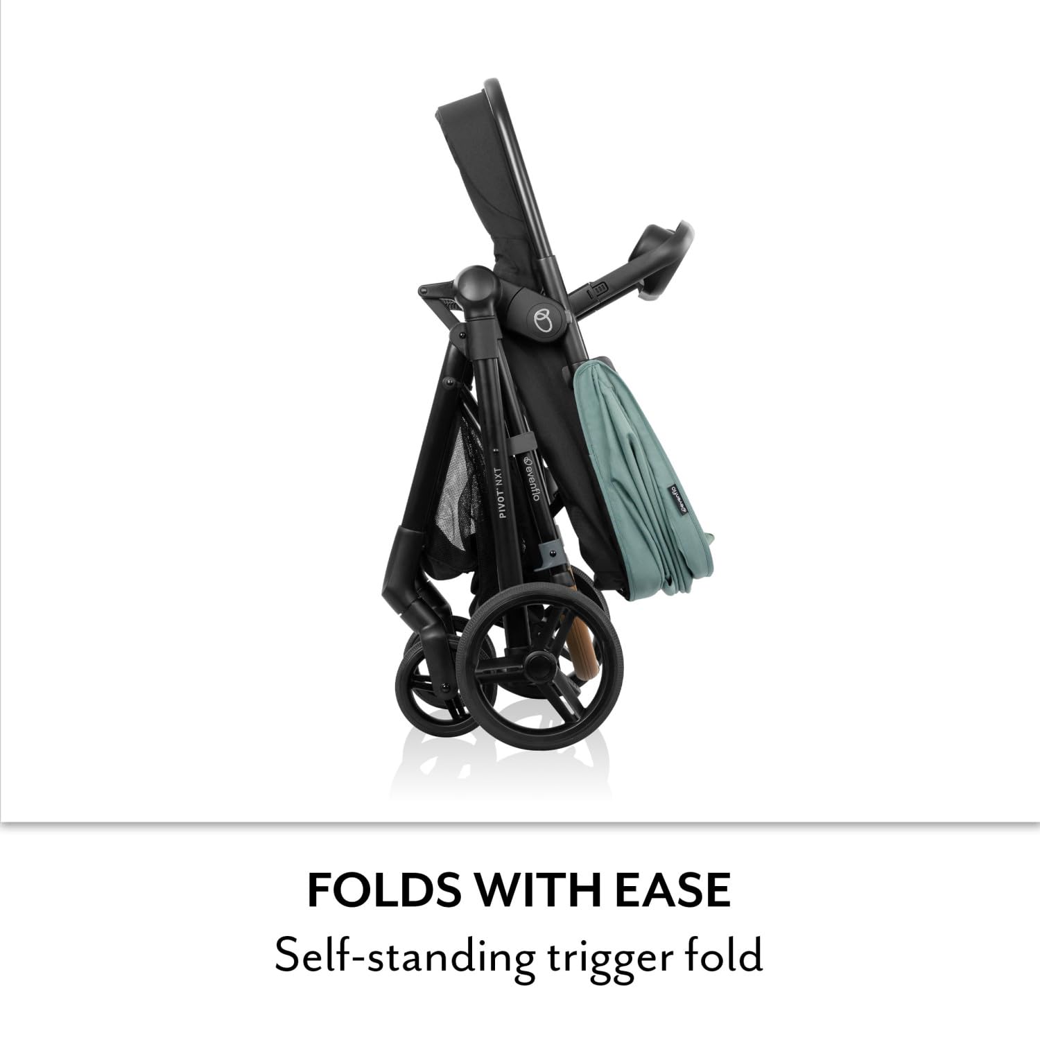 Evenflo Pivot NXT Travel System w/ Revolve180 LiteMax NXT Infant Car Seat (Driftwood Brown)