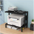 3-Tier Printer Desk Stand,Desktop Printer Stand, Printer Shelf Desk Organization，Multipurpose Printer Display，printer Table With Storage,for Home,3D Printer,Fax Machine(Black and black,60*55c
