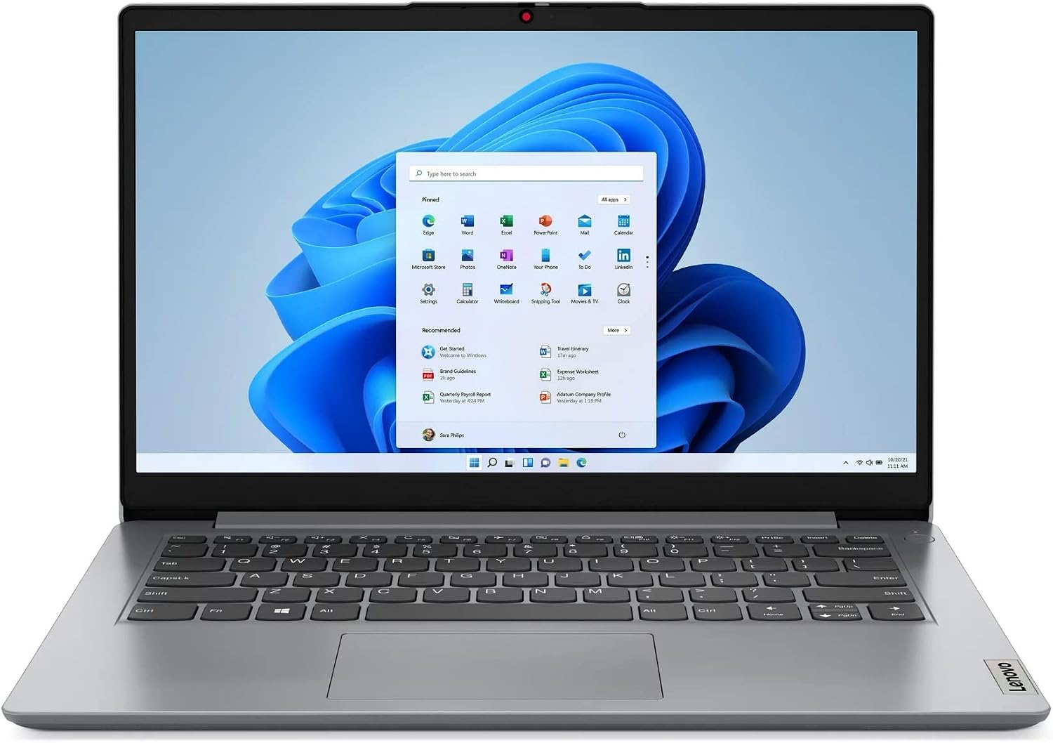 Lenovo Ideapad 1i, 14.0' Laptop, Intel Pentium Silver N5030 Quad-core Processor, 4GB RAM, 128GB Storage, WiFi, Webcam, Bluetooth, Windows 11 S (Renewed)